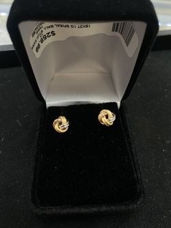 Erraings 18k 1G Spiral Ball Stud Earrings