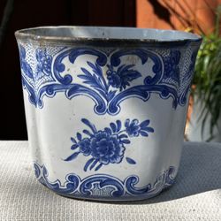 Blue and White Tiffany & Co Planter Vase