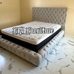 New Queen Bed Frame With Mattress 