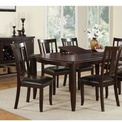 Brown 6-Chair Table