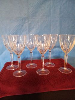 Set Of 6 Waterford Crystal Wine Glasses 