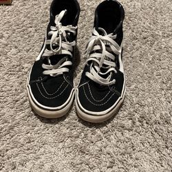 Vans High top Black And White Size 7Y In Men (used)