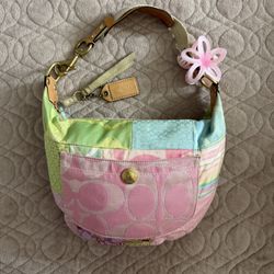 Coach Vintage Y2K colorful patchwork shoulder bag