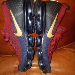  NIKE AIR VAPORMAX FLYKNIT 2.0 BURGUNDY/GOLD-NAVY BLUE 