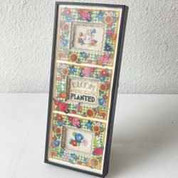 MARY ENGELBREIT BLOOM WHERE YOUR PLANTED FRAMED ART GARDEN WATERING CAN DECOR