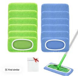 Washable Microfiber Mop Pads, Reusable Wet & Dry Floor Cleaning Refills, Replacement Mop Pad Covers with Laundry Bag for Home Cleaning | Clean Beastie