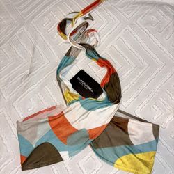 Abstract Multicolored Halter Top
