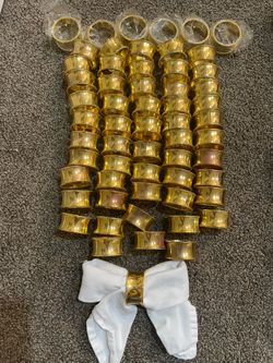 Gold Metal Napkin Rings Set of 50+