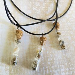 Sea Shells Crystals Pendant Necklace 