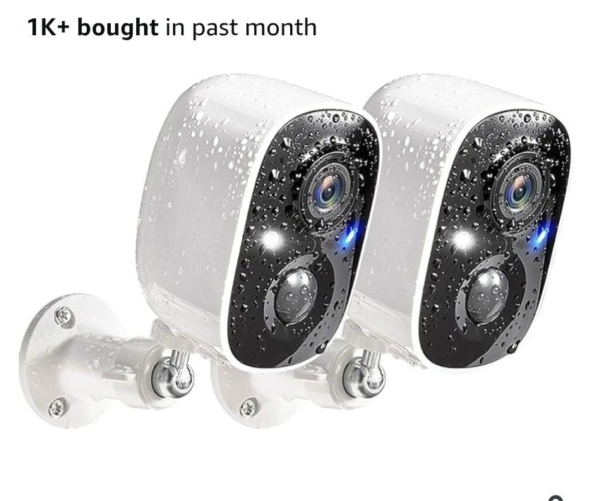 GMK Security Cameras Wireless Outdoor, 2K Color Night Vision AI Motion Detection 2-Way Talk Battery Powered WiFi Home Indoor Camera IP65 Weatherproof