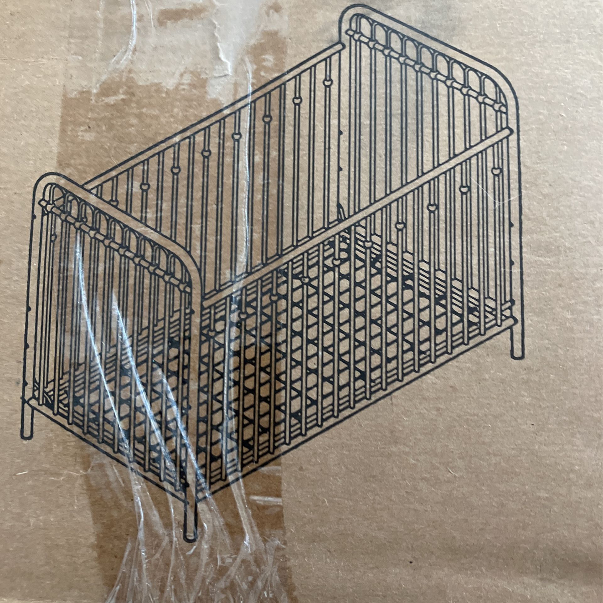 Little Seeds, Gray Metal Crib