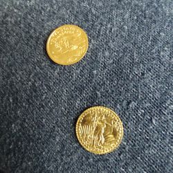 Gold Mini Coins Real Gold 