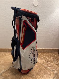 Sun Mountain 4-Way Stand Golf Bag Red White Blue Dual Strap USA Carry Bag