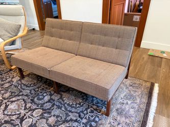 Mid-Century Modern Tufted Loveseat Sofa