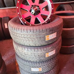 4 NEW rims 17x8.5
🔩 Bolt pattern: 5x127
🎨 Matte Gunmetal
🛞 4 USED tires 265/70/17
💲 1250