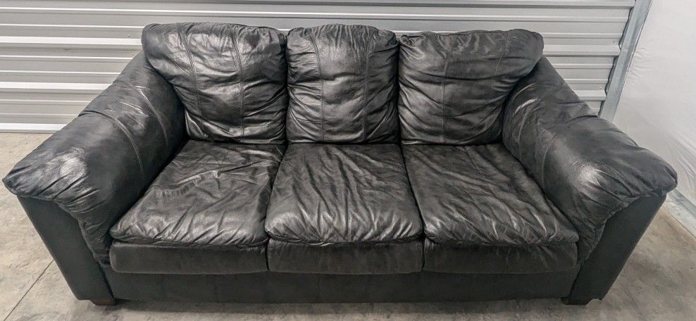 Delivery Available Lane Leather sofa