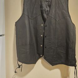 Leather Motorcycle Vest