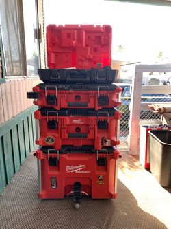 Milwaukee pack out toolbox set of three and more