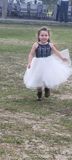 Flower Girl Dress Navy Blue