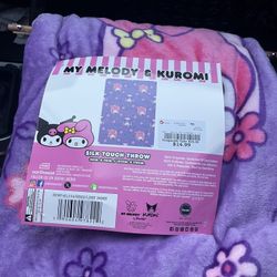 hello kitty melody and kuromi blanket