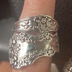 Ladies Sterling Silver Spoon Ring