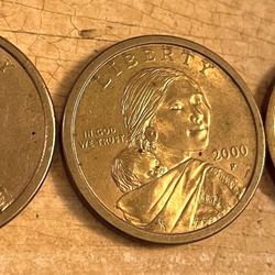 3 Sacagawea Dollars