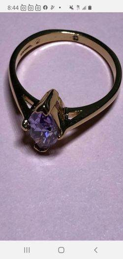 Rose Quartz Crystal Solitaire Ring.