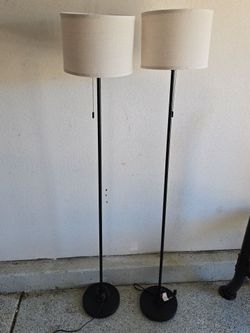 Two floor lamps