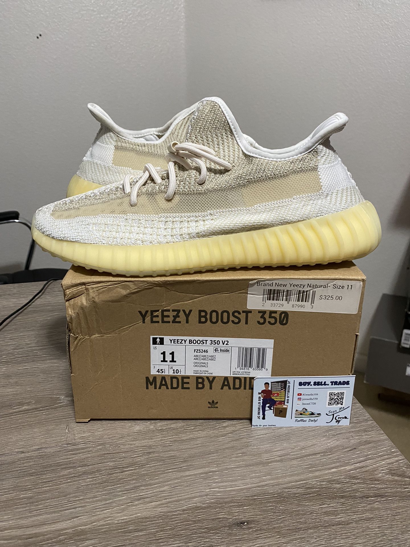 Size 11 - Adidas Yeezy Boost 350 V2 Natural White Gol
