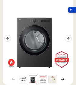 7.4 cu ft LG Gas dryer with turbo steam and ai sensor