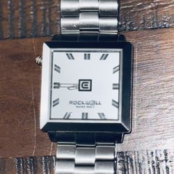 Rockwell Silver/black 50 Mm Square Luxury Watch