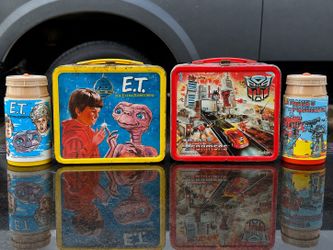 Transformers & E.T. Metal Lunch Boxes