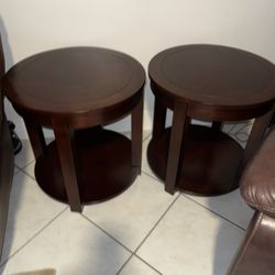 Dark/light Wood End tables