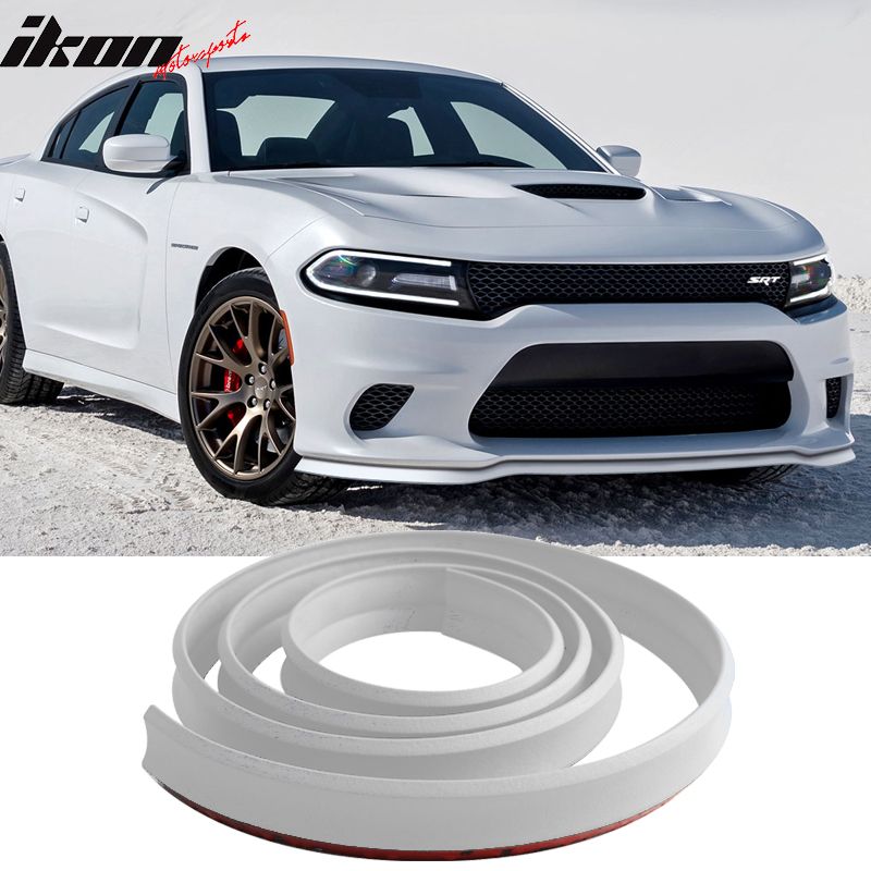 Universal Fit Front Bumper Lip Splitter Quick Chin EZ Install 100 Inch White