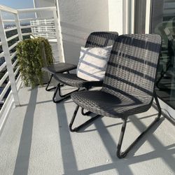 Low Profile Adirondack Chairs (2) With Table