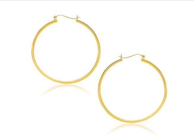 Classic Hoop Earrings in 10k Yellow Gold
