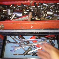 Tool Box With Sockets And Wrenches And More
