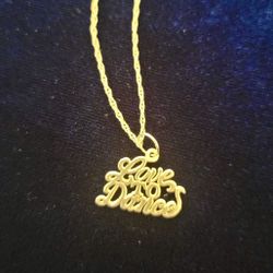 Necklace- 14K Gold- “Love to Dance”