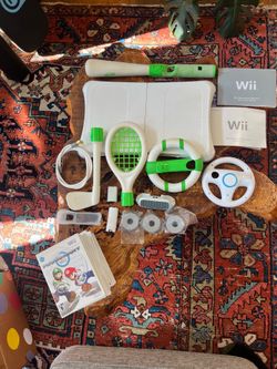 Nintendo Wii Games & Accessories Bundle - 14 Games + Balance Board + Sports Accessories