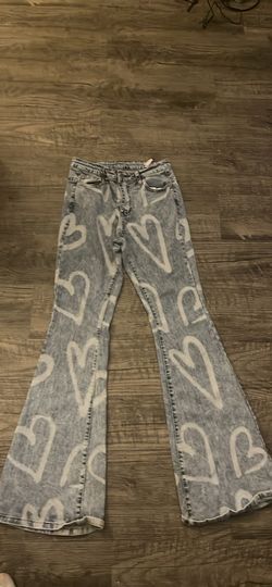 Girls Heart Flare Jeans Size 14y
