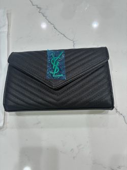 YSL-Style Black Quilted Chain Shoulder Bag