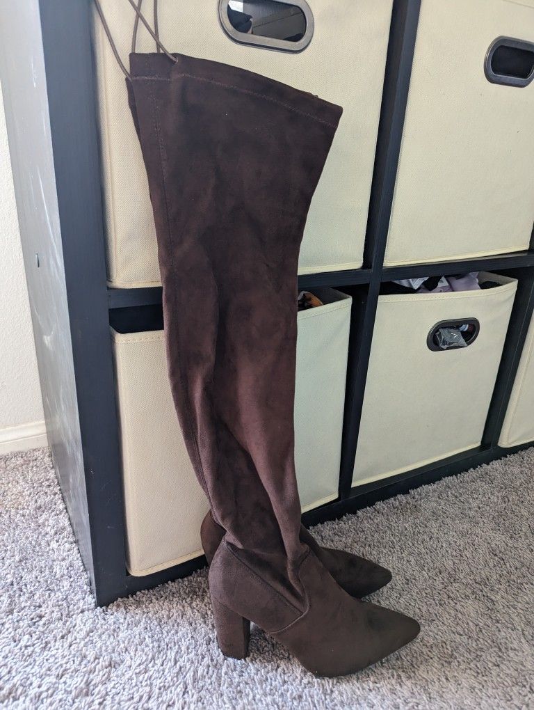 Brown Thigh High Boots