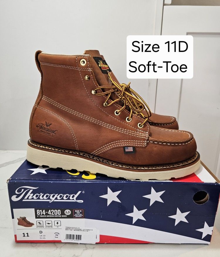 Thorogood Soft Toe Work Boots Size 11D