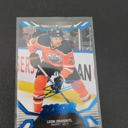 2022-2023 Upper Deck Leon Draisaitl Autographed Card