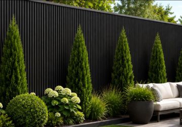 WPC Black Fence Wall Panel