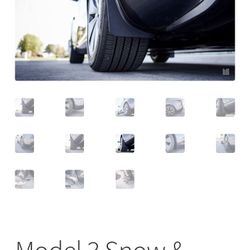 (Mud Flaps) (x4) Tesla Model 3 