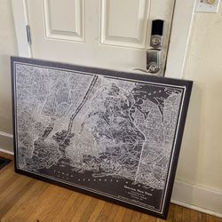 Large New York Map Print