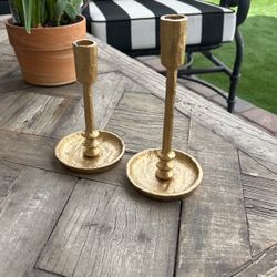Antique Brass Candle Holder 
