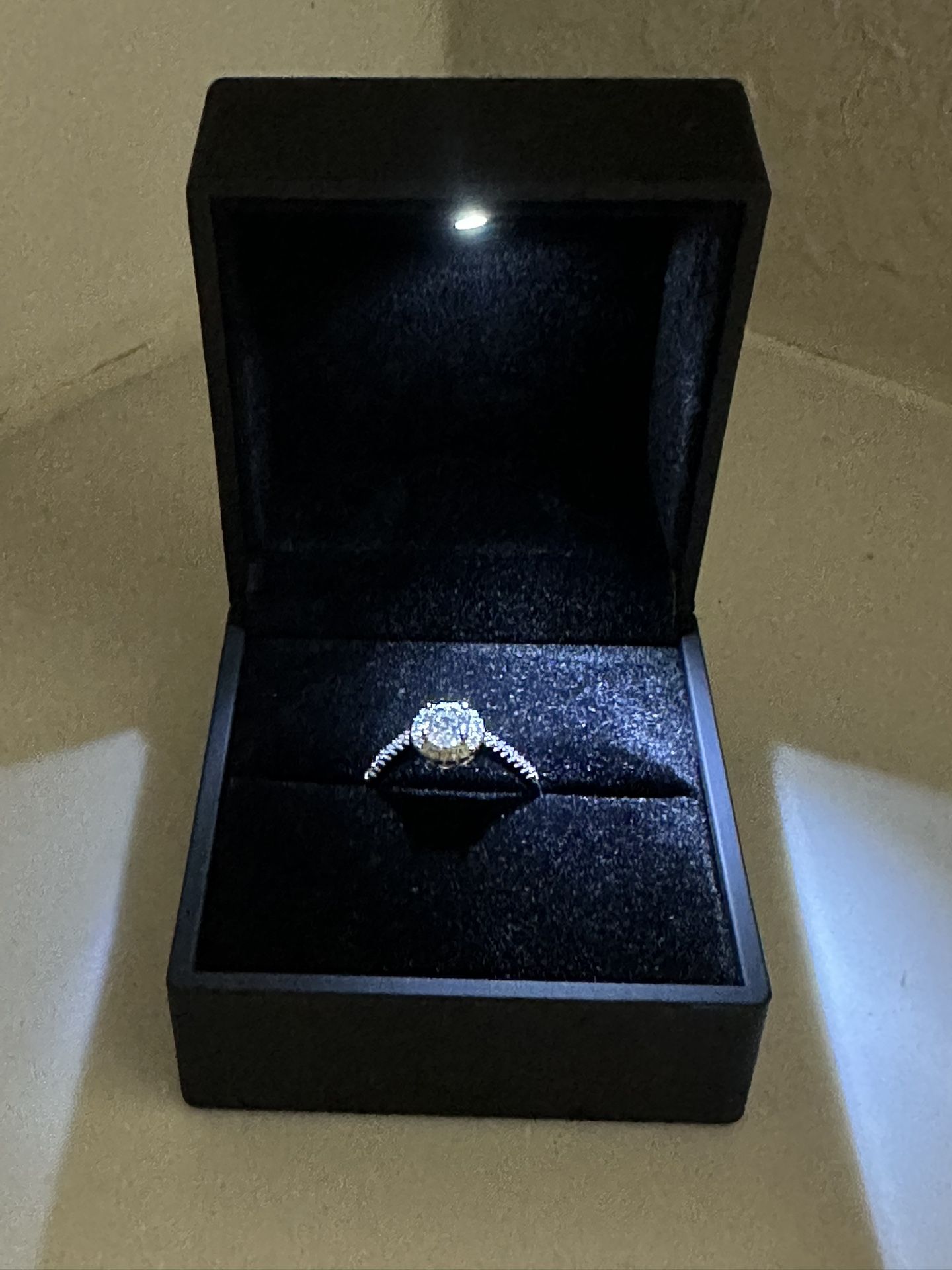 Moissanite Halo Ring