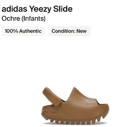  Yeezy Slide Ochre Infant Size 4K